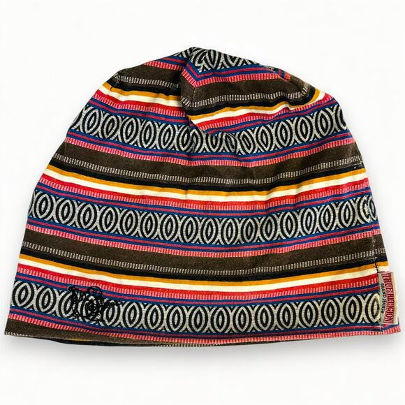 True Religion Beanie Striped Multicolor 100% Cotton - Picture 1 of 10